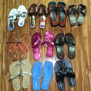 HUGE LOT of sz 8 NICE SANDALS/SLIDES/WEDGES Sz 8!!